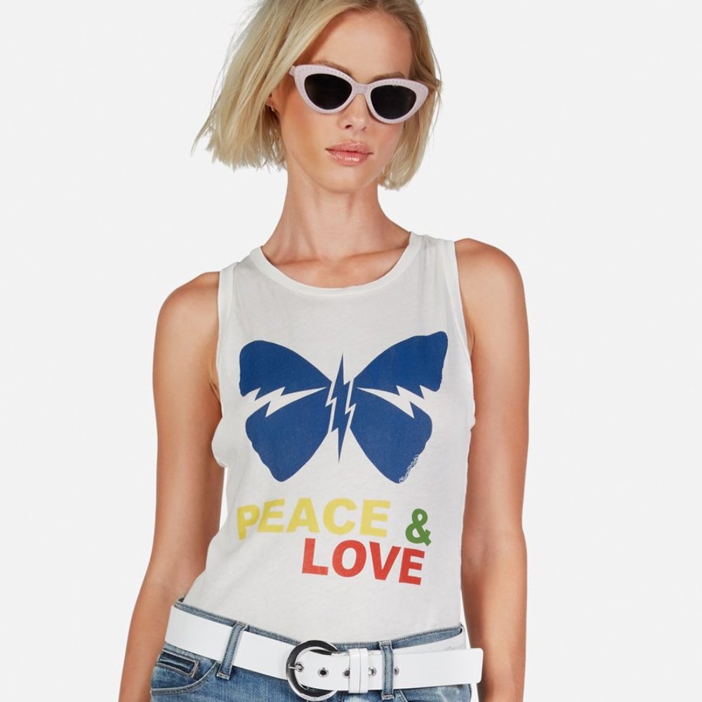 Peyton Peace Love Butterfly Tank